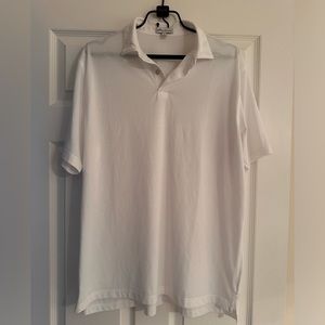 Men’s Peter Millar polo shirt in white size L.